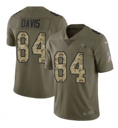 Men's Nike Tennessee Titans #84 Corey Davis Limited Olive/Camo 2017 Salute to Service NFL Jersey