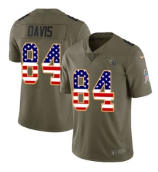Men's Nike Tennessee Titans #84 Corey Davis Limited Olive/USA Flag 2017 Salute to Service NFL Jersey