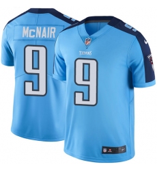 Men's Nike Tennessee Titans #9 Steve McNair Light Blue Team Color Vapor Untouchable Limited Player NFL Jersey