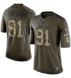 Men's Nike Washington Redskins #91 Ryan Kerrigan Elite Green Salute to Service NFL Jersey