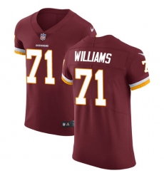 Men's Nike Washington Redskins #71 Trent Williams Elite Burgundy Red Team Color NFL Jersey