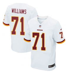 Men's Nike Washington Redskins #71 Trent Williams Elite White NFL Jersey