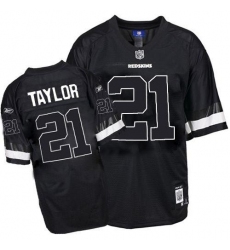 Reebok Washington Redskins #21 Sean Taylor Black Shadow Authentic Throwback NFL Jersey