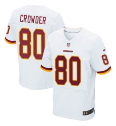 Men's Nike Washington Redskins #80 Jamison Crowder Elite White NFL Jersey