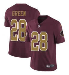 Men's Nike Washington Redskins #28 Darrell Green Burgundy Red/Gold Number Alternate 80TH Anniversary Vapor Untouchable Limited Player NFL Jersey