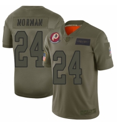Men's Washington Redskins #24 Josh Norman Limited Camo 2019 Salute to Service Football Jersey