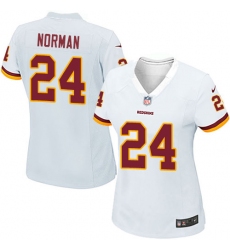 Women's Nike Washington Redskins #24 Josh Norman Game White NFL Jersey