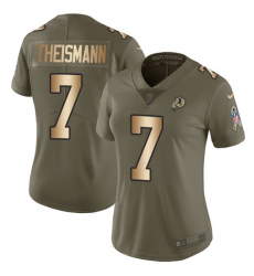 Women's Nike Washington Redskins #7 Joe Theismann Limited Olive/Gold 2017 Salute to Service NFL Jersey