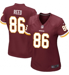 Women's Nike Washington Redskins #86 Jordan Reed Game Burgundy Red Team Color NFL Jersey