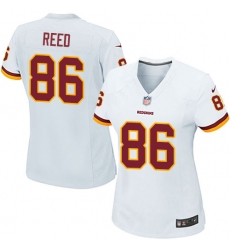Women's Nike Washington Redskins #86 Jordan Reed Game White NFL Jersey