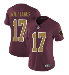 Women's Nike Washington Redskins #17 Doug Williams Elite Burgundy Red/Gold Number Alternate 80TH Anniversary NFL Jersey