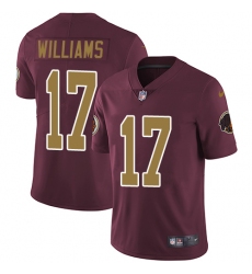 Youth Nike Washington Redskins #17 Doug Williams Elite Burgundy Red/Gold Number Alternate 80TH Anniversary NFL Jersey