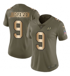 Women's Nike Washington Redskins #9 Sonny Jurgensen Limited Olive/Gold 2017 Salute to Service NFL Jersey