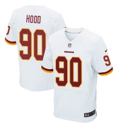 Men's Nike Washington Redskins #90 Ziggy Hood Elite White NFL Jersey