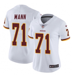 Women's Nike Washington Redskins #71 Charles Mann Elite White NFL Jersey