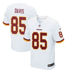 Men's Nike Washington Redskins #85 Vernon Davis Elite White NFL Jersey