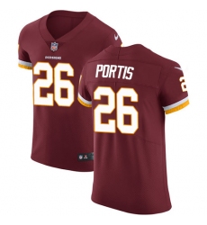 Men's Nike Washington Redskins #26 Clinton Portis Elite Burgundy Red Team Color NFL Jersey