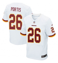Men's Nike Washington Redskins #26 Clinton Portis Elite White NFL Jersey