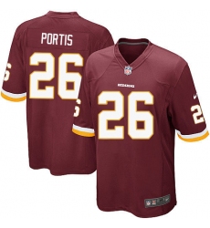 Men's Nike Washington Redskins #26 Clinton Portis Game Burgundy Red Team Color NFL Jersey