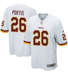 Men's Nike Washington Redskins #26 Clinton Portis Game White NFL Jersey