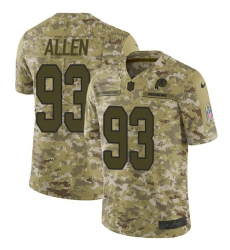 Men's Nike Washington Redskins #93 Jonathan Allen Burgundy Limited Camo 2018 Salute to Service NFL Jersey