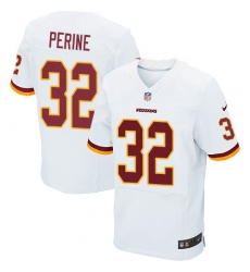 Men's Nike Washington Redskins #32 Samaje Perine Elite White NFL Jersey