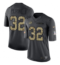 Youth Nike Washington Redskins #32 Samaje Perine Limited Black 2016 Salute to Service NFL Jersey