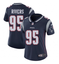 Women's Nike New England Patriots #95 Derek Rivers Navy Blue Team Color Vapor Untouchable Limited Player NFL Jersey