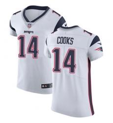Men's Nike New England Patriots #14 Brandin Cooks White Vapor Untouchable Elite Player NFL Jersey