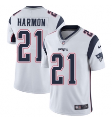 Men's Nike New England Patriots #21 Duron Harmon White Vapor Untouchable Limited Player NFL Jersey