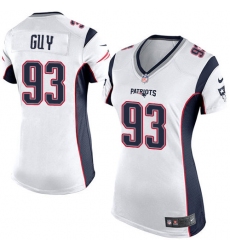 Women's Nike New England Patriots #93 Lawrence Guy Game White NFL Jersey