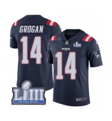 Men's Nike New England Patriots #14 Steve Grogan Limited Olive 2017 Salute to Service Super Bowl LIII Bound NFL Jersey