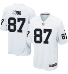 Men's Nike Oakland Raiders #87 Jared Cook Game White NFL Jersey