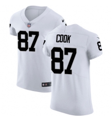 Men's Nike Oakland Raiders #87 Jared Cook White Vapor Untouchable Elite Player NFL Jersey