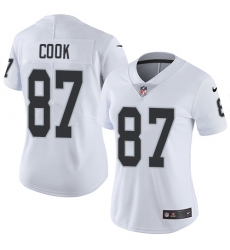 Women's Nike Oakland Raiders #87 Jared Cook Elite White NFL Jersey