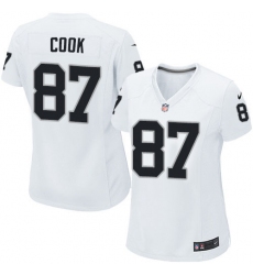 Women's Nike Oakland Raiders #87 Jared Cook Game White NFL Jersey