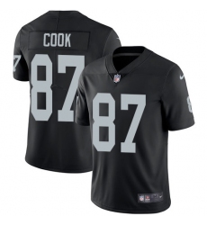 Youth Nike Oakland Raiders #87 Jared Cook Elite Black Team Color NFL Jersey