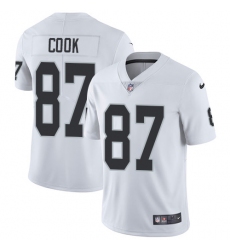 Youth Nike Oakland Raiders #87 Jared Cook Elite White NFL Jersey