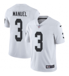 Youth Nike Oakland Raiders #3 E. J. Manuel Elite White NFL Jersey