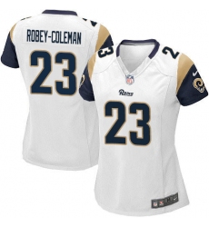 Women's Nike Los Angeles Rams #23 Nickell Robey-Coleman Game White NFL Jersey