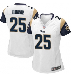Women's Nike Los Angeles Rams #25 Lance Dunbar Game White NFL Jersey