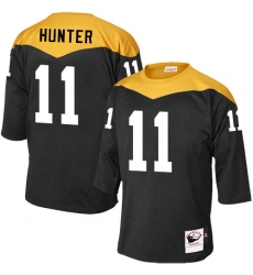 Men's Mitchell and Ness Pittsburgh Steelers #11 Justin Hunter Elite Black 1967 Home Throwback NFL Jersey