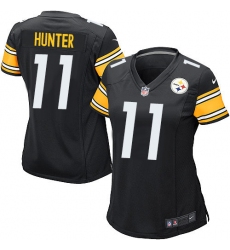 Women's Nike Pittsburgh Steelers #11 Justin Hunter Game Black Team Color NFL Jersey