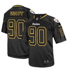 Men's Nike Pittsburgh Steelers #90 T. J. Watt Elite Lights Out Black NFL Jersey Men's Nike Pittsburgh Steelers #90 T. J. Watt Elite Lights Out Black NFL Jersey