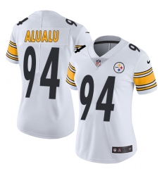 Women's Nike Pittsburgh Steelers #94 Tyson Alualu Elite White NFL Jersey