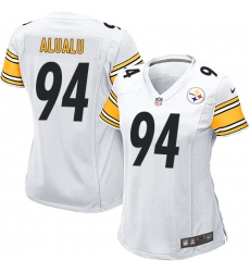 Women's Nike Pittsburgh Steelers #94 Tyson Alualu Game White NFL Jersey