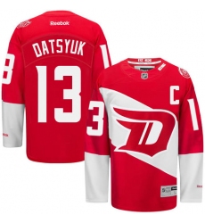 Youth Reebok Detroit Red Wings #13 Pavel Datsyuk Authentic Red 2016 Stadium Series NHL Jersey