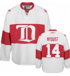 Men's Reebok Detroit Red Wings #14 Gustav Nyquist Premier White Third NHL Jersey