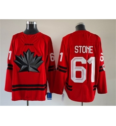 Men's Canada Hockey #61 Mark Stone Red Stitched Jersey