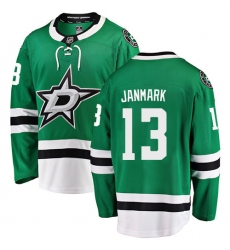 Youth Dallas Stars #13 Mattias Janmark Authentic Green Home Fanatics Branded Breakaway NHL Jersey